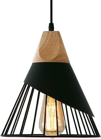 Modern Wood & Rattan Pendant Lights - Adjustable & Stylish